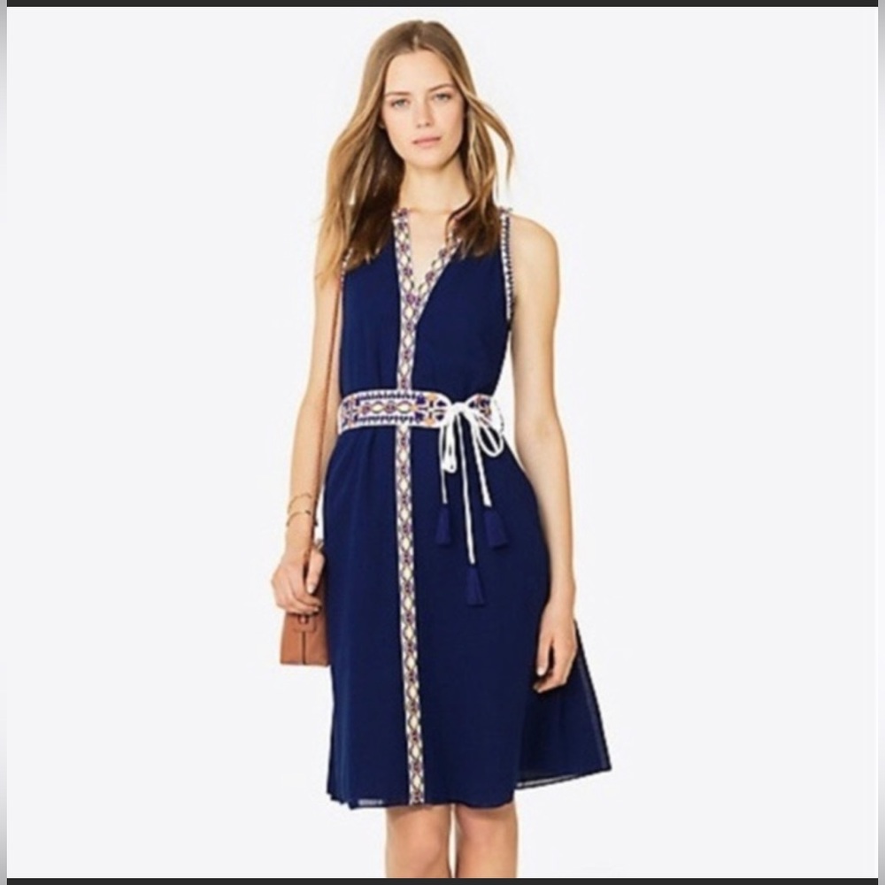 Tory Burch Savannah embroidered midi dress - size 2